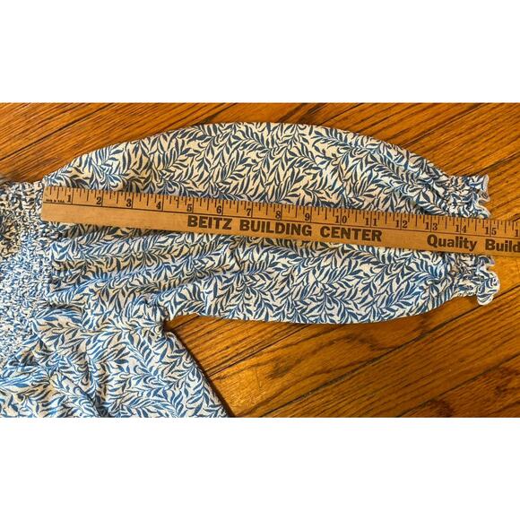 Adorable Summer Top Women’s Loose Small Melloday Blue White Lightweight - Picture 9 of 11